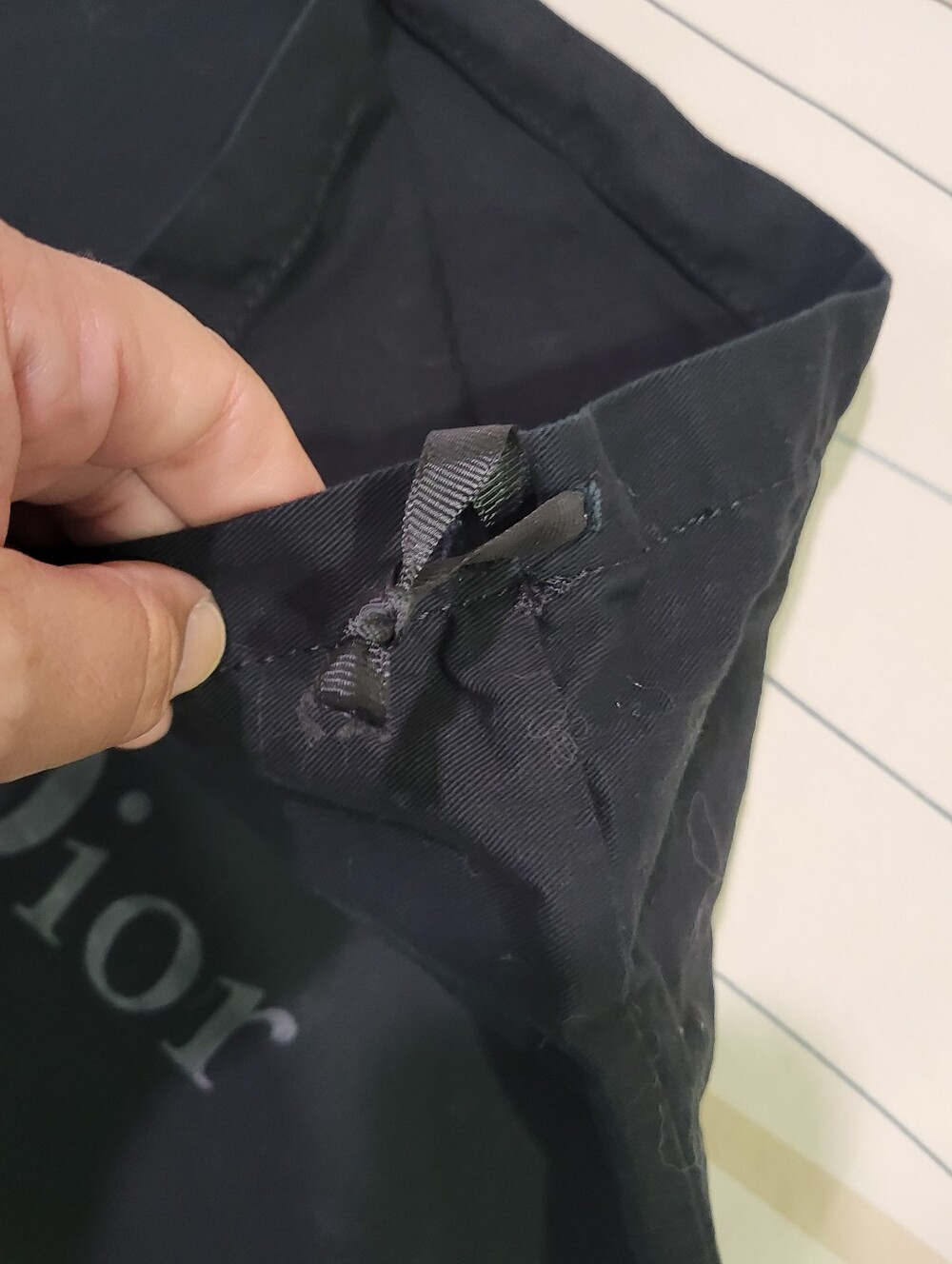 Dior Drawstring Logo Wallet Dust Bag Black - Picture 5 of 6